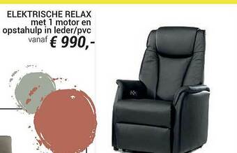 Elektrische Relax Met 1 Motor En Opstahulp In Leder Pvc