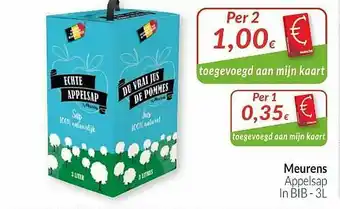 Intermarché Meurens Appelsap aanbieding