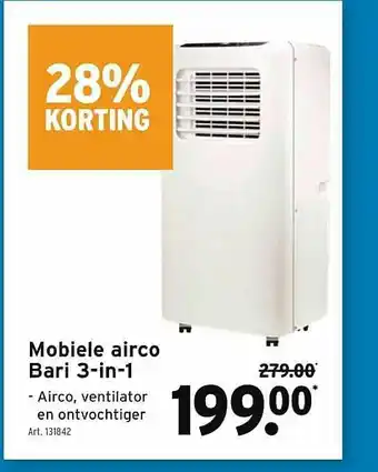 GAMMA Mobiele Airco Bari 3-in-1 28% Korting aanbieding