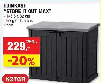 Hubo Tuinkast store it out max aanbieding