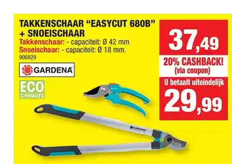 Hubo Takkenschaar easycut 680b + snoeischaar aanbieding