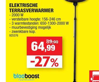 Hubo Elektrische terrasverwarmer aanbieding