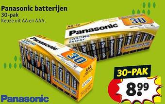Kruidvat Panasonic Batterijen 30-pak aanbieding