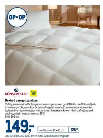 Makro Dekbed Van Ganzendons Künsemüller aanbieding