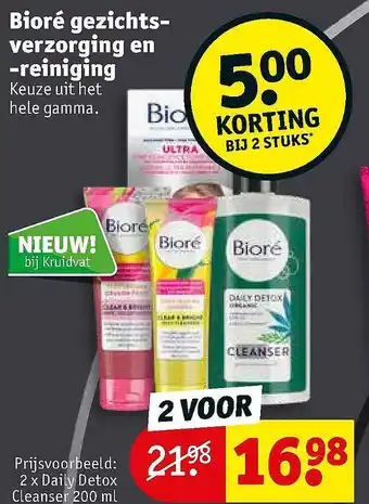 Kruidvat Bioré Gezichtsverzorging En -reiniging aanbieding