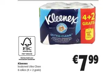 Colruyt Kleenex keukenrol ultra clean aanbieding