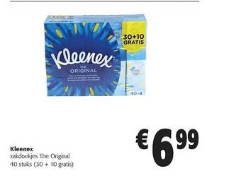 Colruyt Kleenex zakdoekjes the original aanbieding