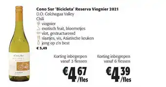Colruyt Cono sur bicicleta reserva viognier aanbieding