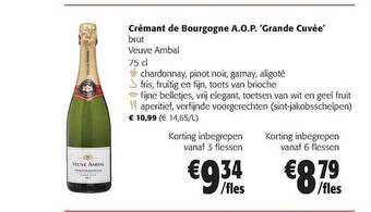 Colruyt Crémant de bourgogne aop grande cuvée aanbieding