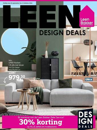 Leen Bakker Zetels en hoeksalons aanbieding