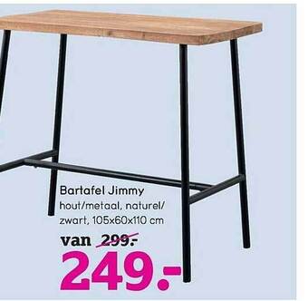 Leen Bakker Bartafel jimmy aanbieding