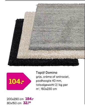 Leen Bakker Tapijt domino aanbieding