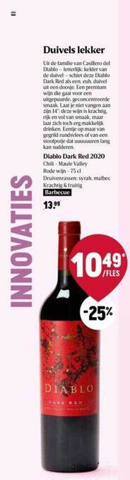 Delhaize Diablo dark red aanbieding