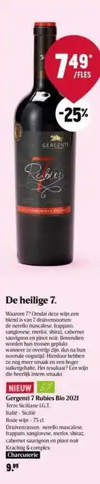 Delhaize Gergenti 7 rubies bio aanbieding
