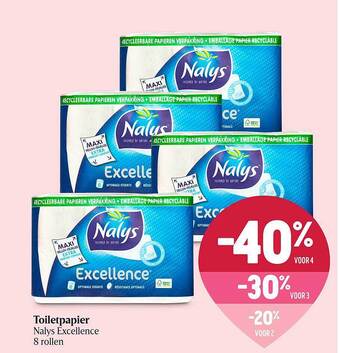 Delhaize Toiletpapier nalys excellence aanbieding