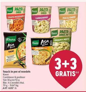 Snack in pot of noedels