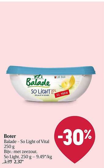 Delhaize Boter balade aanbieding