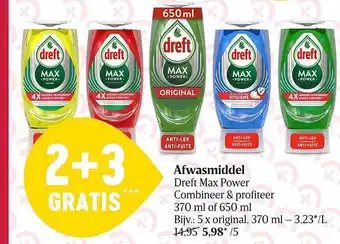 Delhaize Afwasmiddel dreft max power aanbieding