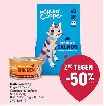 Delhaize Kattenvoeding edgard & cooper aanbieding