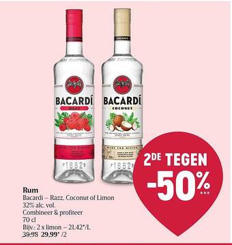 Delhaize Rum bacardi aanbieding
