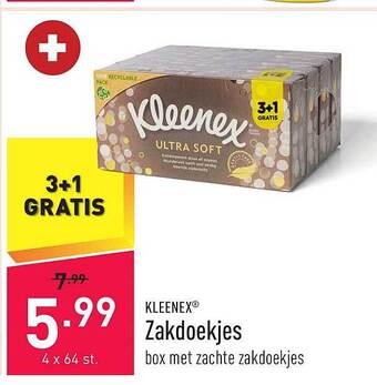 ALDI Kleenex zakdoekjes aanbieding