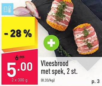 ALDI Vleesbrood met spek, 2 st aanbieding