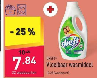 ALDI Dreft vloeibaar wasmiddel aanbieding