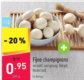 ALDI Fijne champignons aanbieding