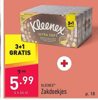 ALDI Kleenex zakdoekjes aanbieding