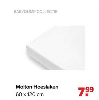 Baby-Dump Molton hoeslaken aanbieding