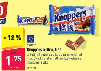ALDI Storck knoppers nutbar, 5 st aanbieding