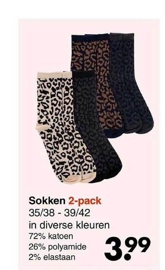 Wibra Sokken aanbieding