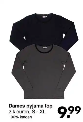 Dames pyjama top