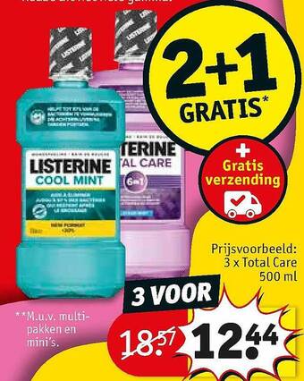 Kruidvat Listerine 2+1 Gratis aanbieding