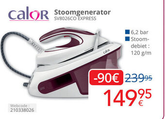 Eldi Calor Stoomgenerator SV8026CO Express aanbieding