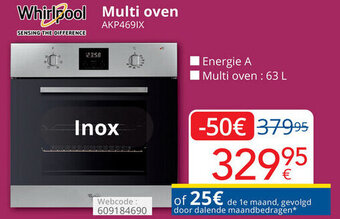 Eldi Whirlpool Multi oven AKP469IX aanbieding