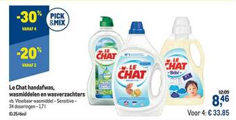 Makro Le Chat Handafwas, Wasmiddelen En Wasverzachters aanbieding