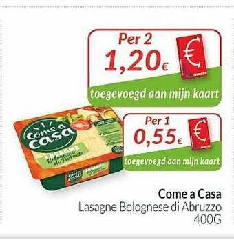 Intermarché Come A Casa Lasagne Bolognese Di Abruzzo aanbieding