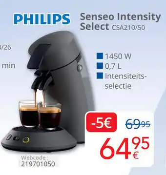 Eldi Philips Senseo Intensity Select CSA210/50 aanbieding