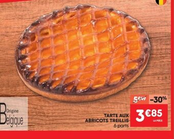 Tarte aux abricots treillis 6 parts