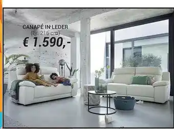 Meubelen Jonckheere Canapé In Leder aanbieding