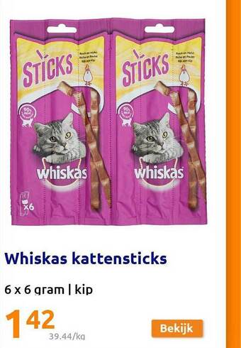Action Whiskas kattensticks aanbieding