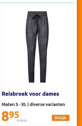 Action Reisbroek voor dames aanbieding