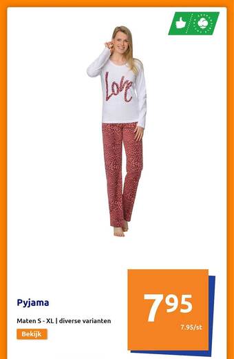 Action Pyjama aanbieding