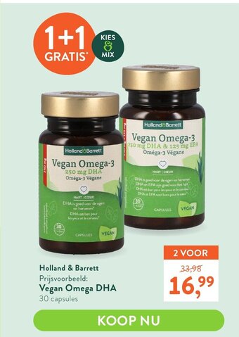 Holland & Barrett Vegan omega DHA aanbieding