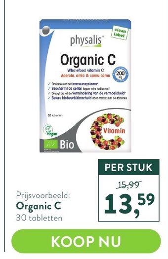 Holland & Barrett Organic C 30 tabletten aanbieding