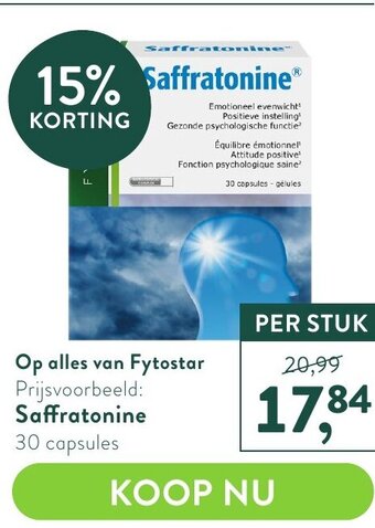 Holland & Barrett Fytostar saffratonine 30 capsules aanbieding