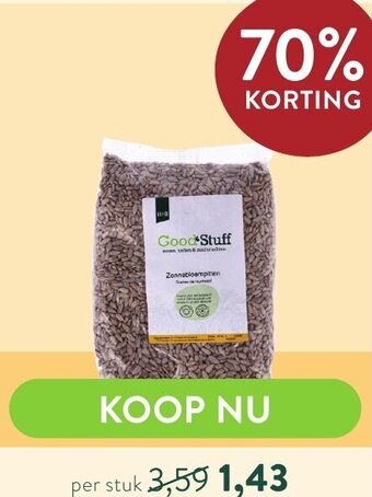 Holland & Barrett Good Stuff Zonnebloempitten aanbieding