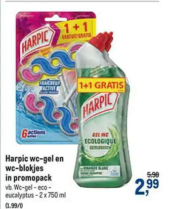 Makro Harpic Wc-gel En Wc-blokjes In Promopack aanbieding