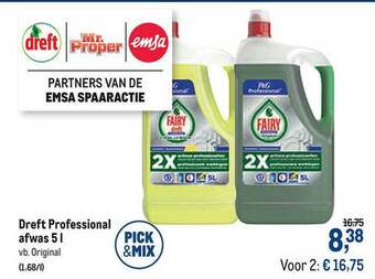 Makro Dreft Professional Afwas 5 L aanbieding